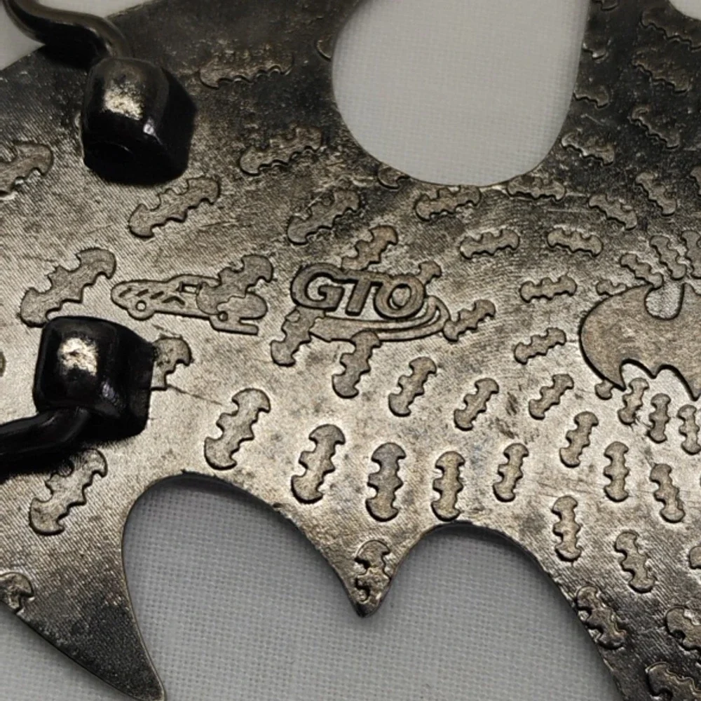 Vintage‎ GTO DC Comics BATMAN Silver Chrome Tone Superhero Gothic Belt Buckle